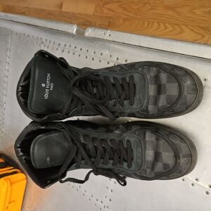Louis Vuitton Men's Black Checkered Sneakers